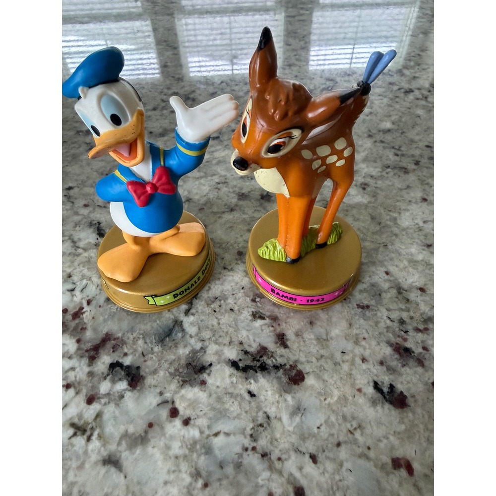 Disney 100 Years of Magic Donald Duck & Bambi McDonald's Figures Lot of 2 2002